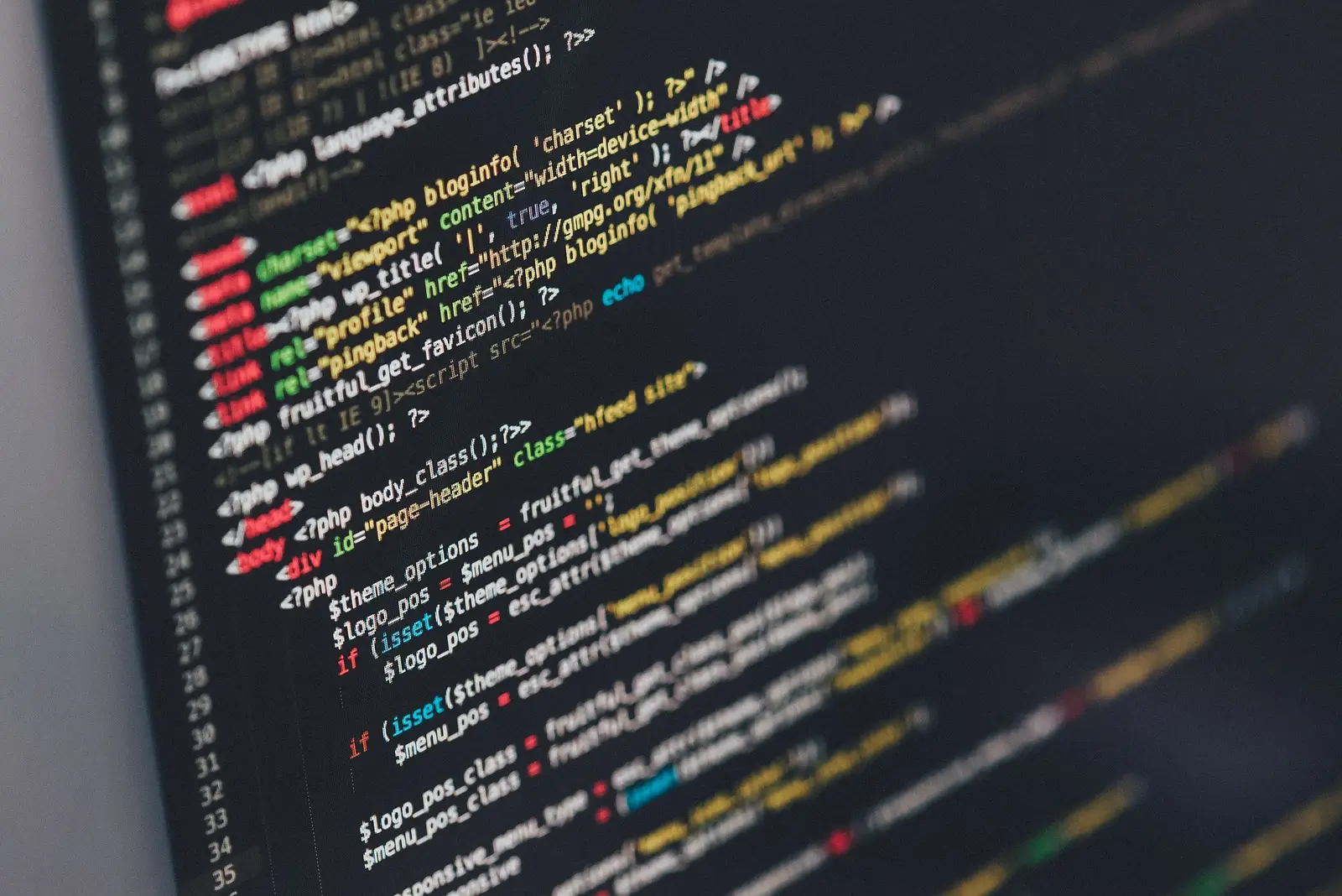 Bildschirm mit Programmcode